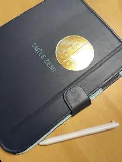 SMILE ZEMI ネイビー タブレットケースおまけのタッチペン付き