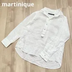 martinique マルティニーク リネン パールボタン ブラウス 白 1のサムネイル