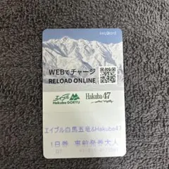 白馬五竜リフト券 5枚 エイブル 白馬五竜＆白馬47 リフト券半額券 2023/5/7まで有効