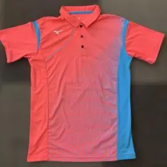 Mizuno ポロシャツ XL ピンク/ブルー