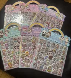 超お買い得！大人気♡ラブブ　ぷくぷくシール　大判　2枚綴り 6冊セット