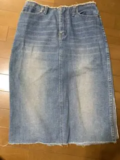 デニムスカート ひざ丈スカート