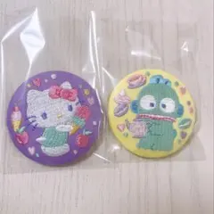 サンリオキャラクターズ 刺繍缶バッジビスケット2 ハローキティハンギョドン