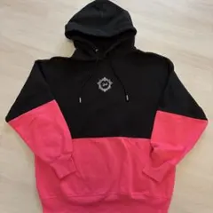 Rady フード付きパーカー 黒/ピンク