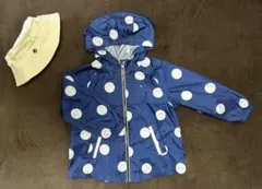 Petit Bateau レインコート 水玉 帽子付きのサムネイル