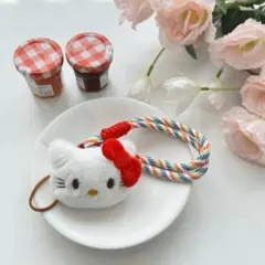 Hello Kitty ぬいぐるみ ストラップ 赤