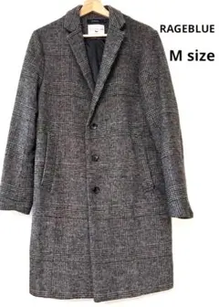 RAGEBLUE チェック柄 ウールコート Mサイズ