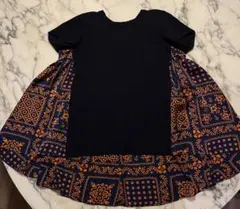 サカイ バンダナ柄Tシャツ（ネイビー）size 1