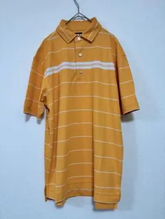 美品 フットジョイ ゴルフ ポロシャツ L オレンジ 半袖 大きめ FJ