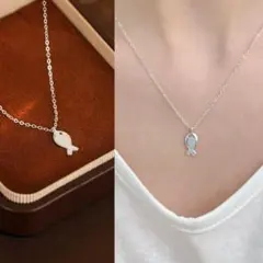 魚モチーフ シルバーネックレス ペンダント レディース アクセサリー NS008