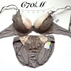 C70/M ロマンティックレース ブラジャー&ショーツ 71444 GYのサムネイル