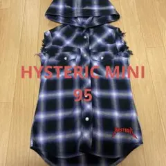 【HYSTERIC MINI☆ヒスミニ☆フード付きノースリーブシャツ☆95】