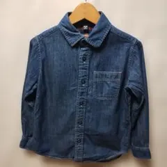 ユニクロ子供服キッズデニム長袖シャツ 120