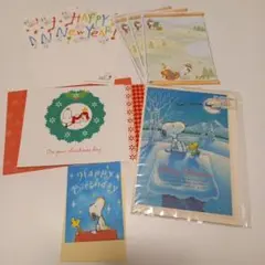 スヌーピーのクリスマスカードと便箋セット