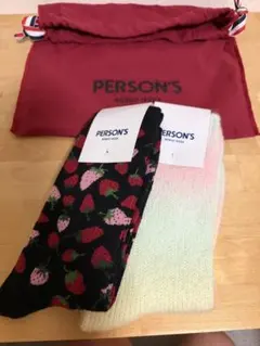 【新品・未使用】パーソンズ PERSONS 巾着入り靴下3足セットのサムネイル