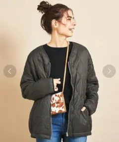 美品　BEAUTE＆YOUTH　キルティング　フリース　リバーシブル　ブルゾン