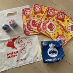 アンパンマン　ミニタオル　バンダナ　ポシェット