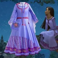 ディズニー WISH アーシャ コスプレ 女の子 ハロウィン ドレス 130