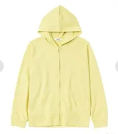 NAVY キッズ 裏毛ジップアップパーカー イエロー 140