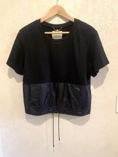 【ミュゲフィフスアベニュー】切り替えTシャツ　ブラック