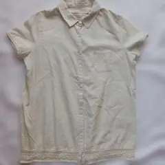 【未使用】レース　コットン　シャツ レディース　M