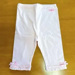 ✩⃛夏に✩⃛ ホットビスケッツ 6分丈レギンス ピンク フリル リボン 90cmのサムネイル
