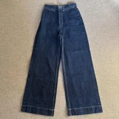 AZUL BY MOUSSY ダークブルーワイドレッグデニム S