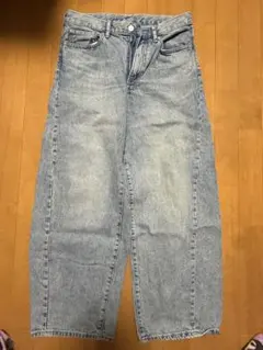 GU バレルレッグジーンズデニム Mサイズ