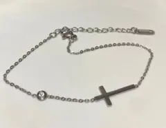 人気 シルバーチェーン ブレスレット クロス サージカルステンレス 【ラスト1】