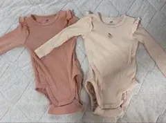 H&M ベビー ロンパース 2枚セット4-6M 70cm