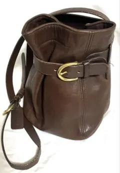 COACH オールドコーチ ミニ ショルダーバッグ　ヴィンテージ　本革　ブラウン