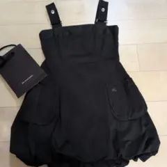 美品　BURBERRY　BLUE LABELブラック オーバーオール レディース