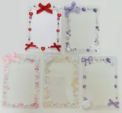 硬質トレカケース　シールデコレーション　５つセット