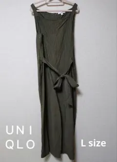 UNIQLO リネンブレンドジャンプスーツ Lサイズ