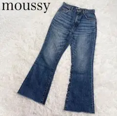 moussy カットオフフレアデニム 綿 100% インディゴ 25サイズ