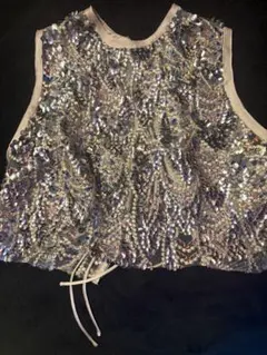 ZARA スパンコール　タンクトップ