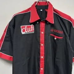 YAMAHA ヤマハ レーシング シャツ shirt ピットシャツバイク 赤 黒のサムネイル