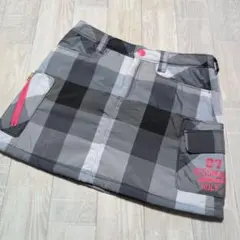 kissmark ゴルフ スカート チェック柄 中綿スカート 11号