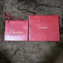 Cartier ショップ袋 2点セット 赤