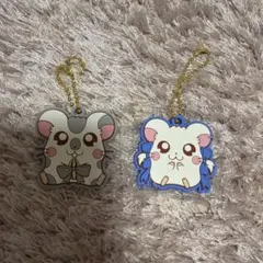 ハム太郎 ダイソー セリア ラバーキーホルダー こうしくん リボンちゃん2個