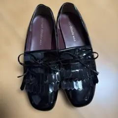 tsumori chisato WALK ブラックローファー黒 エナメルのサムネイル