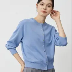 PLSTプラステ★メリノウールブレンドメタルボタンカーディガン