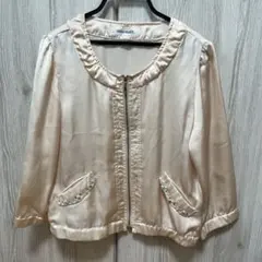 MISCH MASCH サテンブルゾン　ジャケット ビジューポケットのサムネイル
