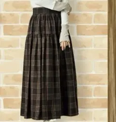 しまむら　サニーハウス　チェックロングスカート