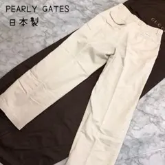PEARLY GATES 細畝コットンスラックスパンツ ゴルフ ゆったり Mのサムネイル