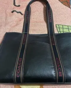 COACH ラージトートバッグ ブラック No. J2377 美品 最終値下！ - メルカリ