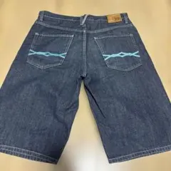 sean john ハーフパンツ ショーツ ブラックデニム バギー - メルカリ