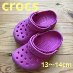 クロックス 13cm〜14cm ピンク サンダル キッズ用のサムネイル