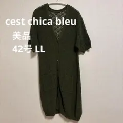 【美品】cest chica bleu 半袖 ガーデン42号 LL グリーン