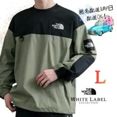 ノースフェイス ALBANY EX CREWNECK ロンT カーキ L 韓国